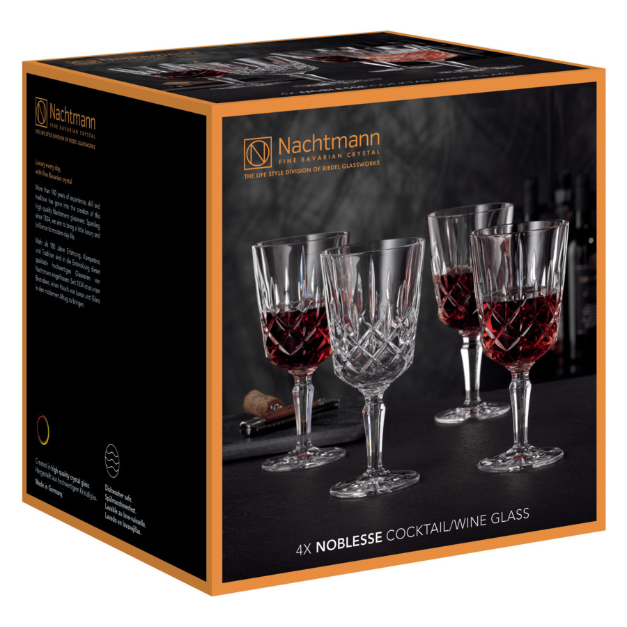 Набор бокалов для вина Nachtmann Noblesse 355 мл, 4 шт, хрусталь бессвинцовый, п/к