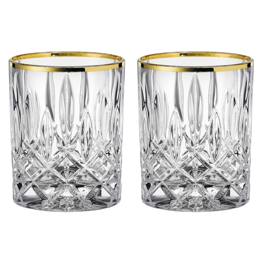 Набор стаканов для виски Nachtmann Noblesse Gold 295 мл, h10хd8 см, 2 шт, хрусталь бессвинцовый, п/к