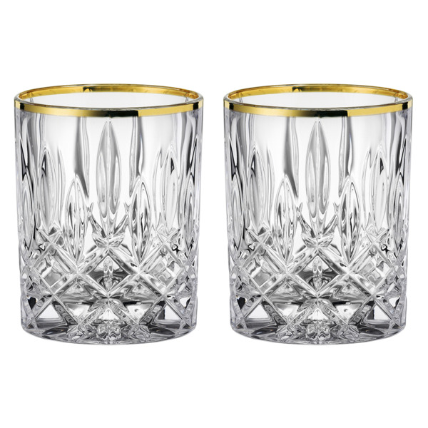 Набор стаканов для виски Nachtmann Noblesse Gold 295 мл, h10хd8 см, 2 шт, хрусталь бессвинцовый, п/к