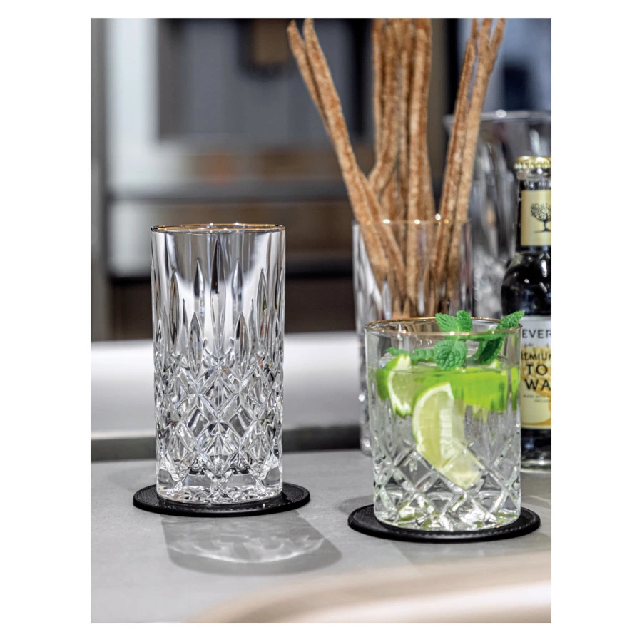 Набор стаканов для виски Nachtmann Noblesse Gold 295 мл, h10хd8 см, 2 шт, хрусталь бессвинцовый, п/к