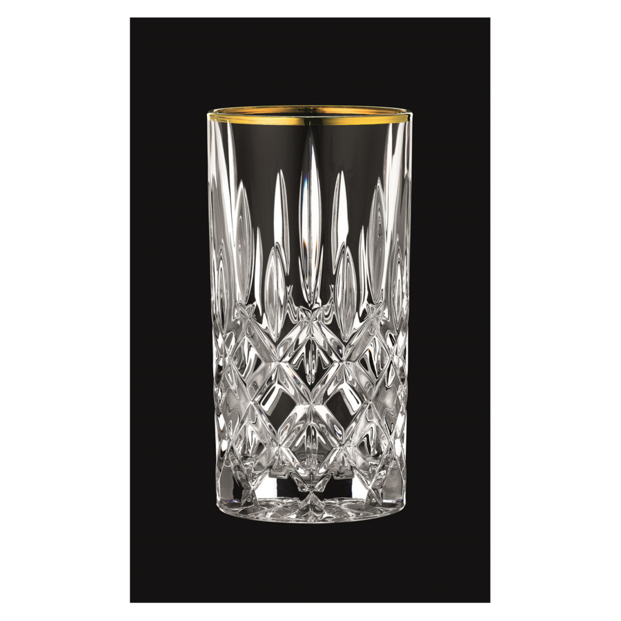 Набор стаканов для воды Nachtmann Noblesse Gold 375 мл, h15хd7,7 см, 2 шт, стекло хрустальное, п/к