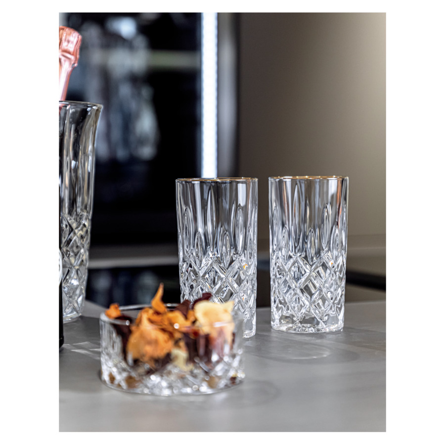 Набор стаканов для воды Nachtmann Noblesse Gold 375 мл, h15хd7,7 см, 2 шт, стекло хрустальное, п/к