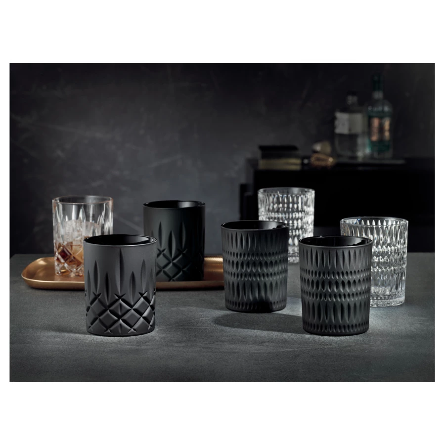 Набор стаканов для виски Nachtmann ETHNO  305 мл, 2 шт, стекло хрустальное, черный матовый, п/к