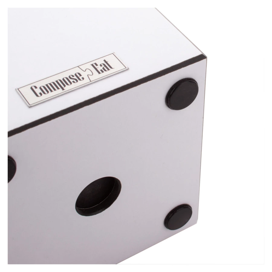 Подставка для ножей ComposeEat Elegance 11х11х24 см, композит, белая