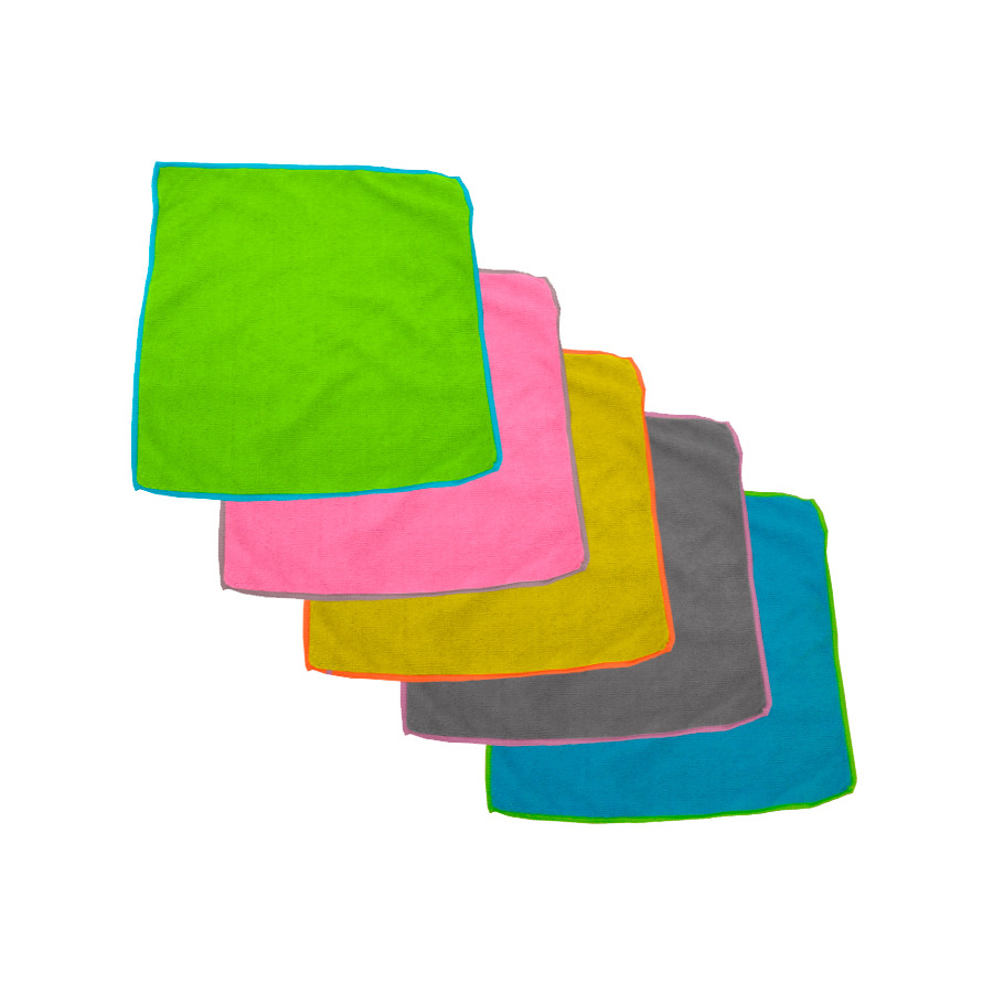 Салфетки из микрофибры PolHop Superclean 32х32 см, 5 шт, цвет ассорти