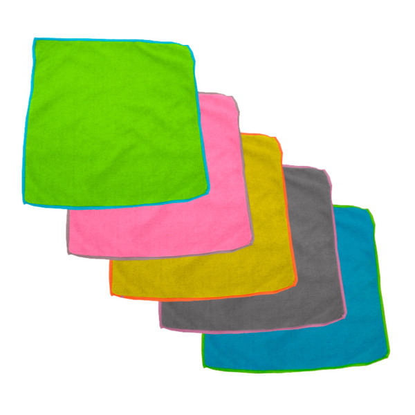 Салфетки из микрофибры PolHop Superclean 32х32 см, 5 шт, цвет ассорти
