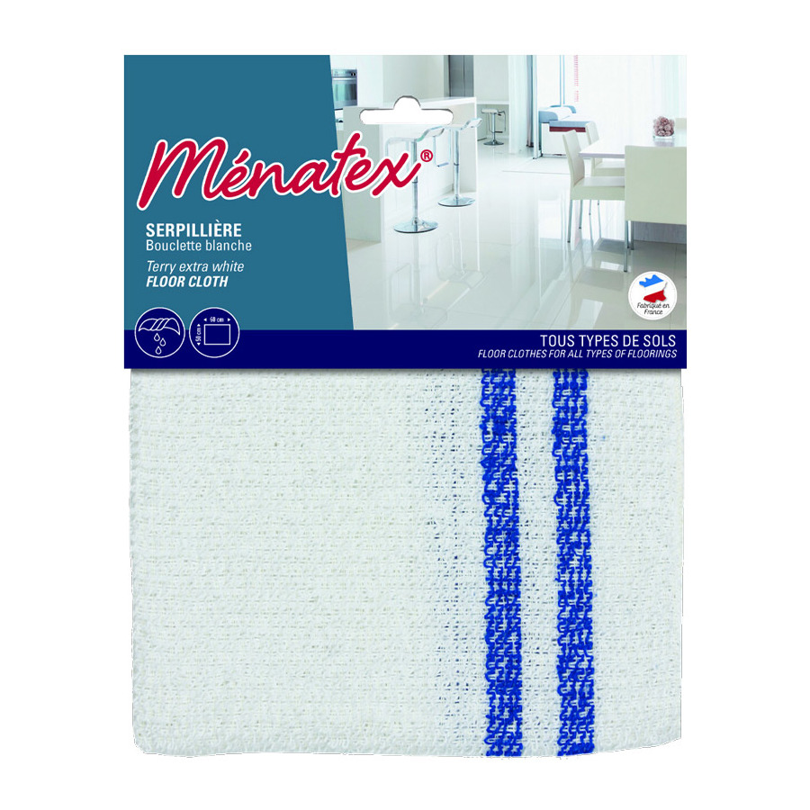 Тряпка для пола букле Menatex 50х60 см, белая