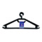 Вешалки для одежды нескользящие PolHop Ecolux, 5 шт, пластик,  голубые