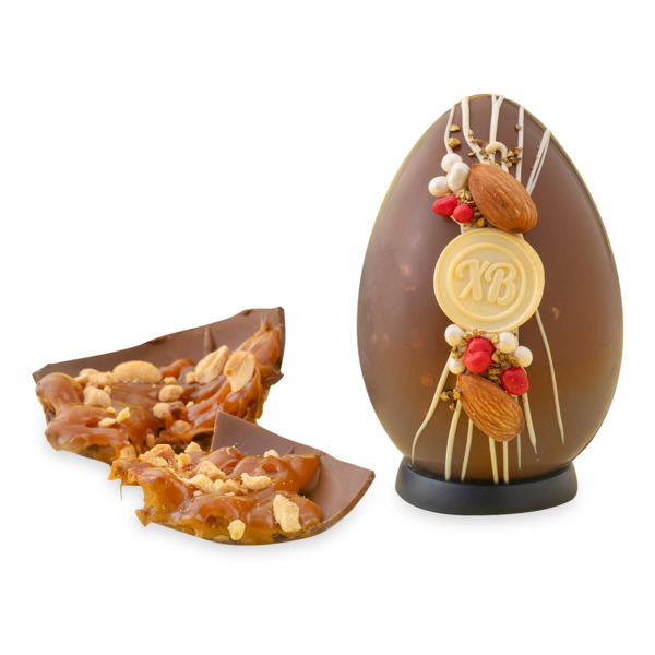 Яйцо пасхальное фигурка шоколадная с сюрпризом Frenchkiss 7,6х7х12,2 см, 140 г, шоколад, карамель