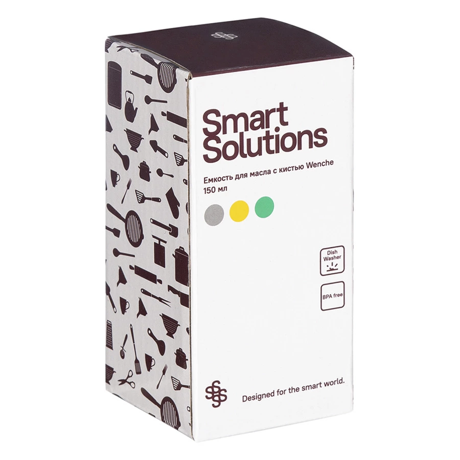 Емкость для масла с кистью Smart Solutions Wenche 150 мл, пластик, силикон