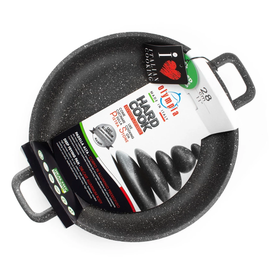 Сотейник с двумя ручками с антипригарным покрытием OLYMPIA Hard Cook Fix 28 см, алюминий литой