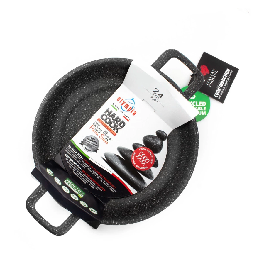 Сотейник с ручками для индукционных плит OLYMPIA Hard Cook Fix Induction 24 см, 3 л, алюминий литой