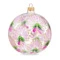 Игрушка елочная шар Bartosh Розовый клевер 10 см, стекло, п/к