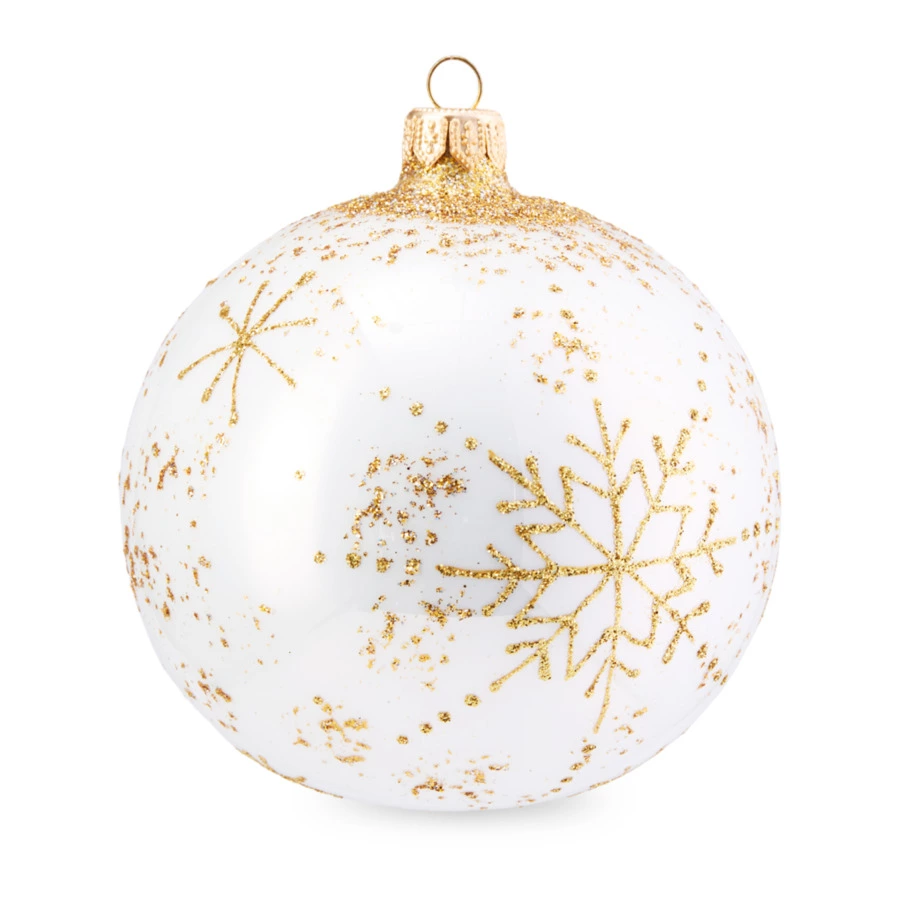 Игрушка елочная шар Bartosh Бронзовая змея 10 см, стекло, п/к