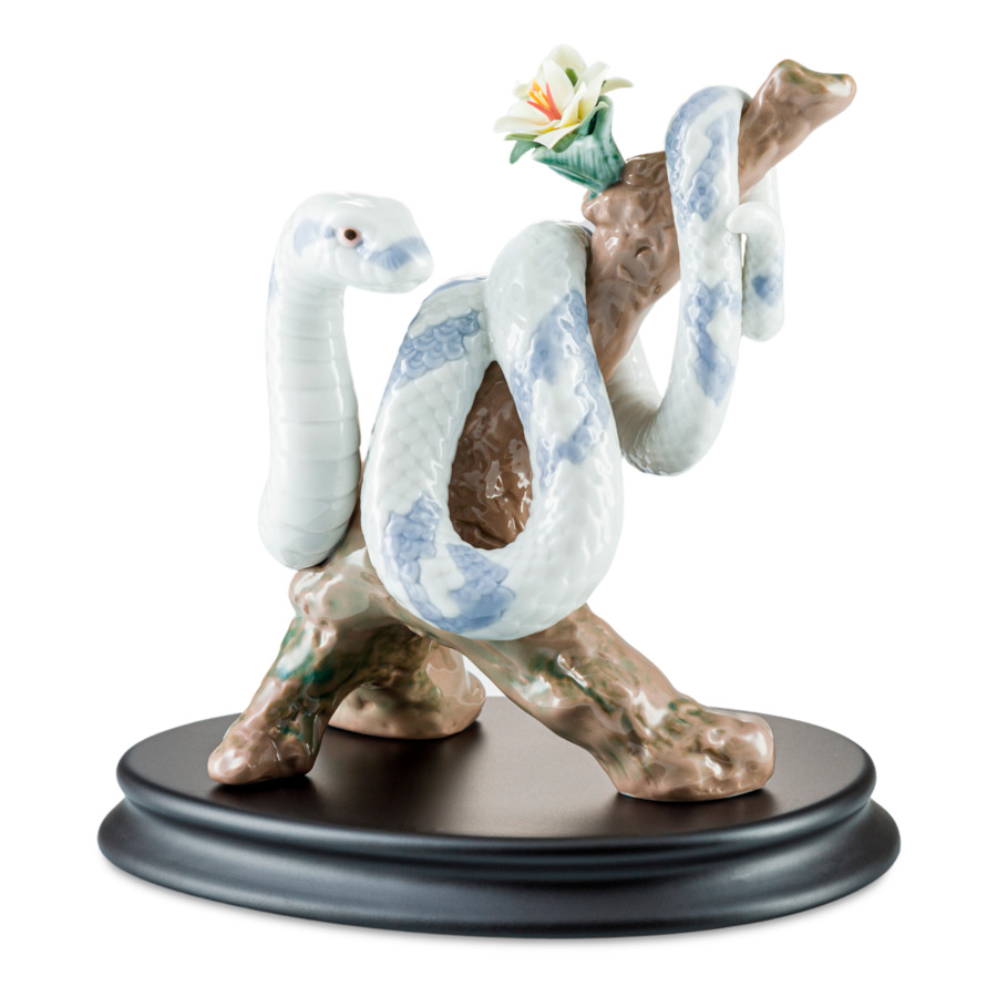 Фигурка Lladro Змея 18х19 см, фарфор, белая