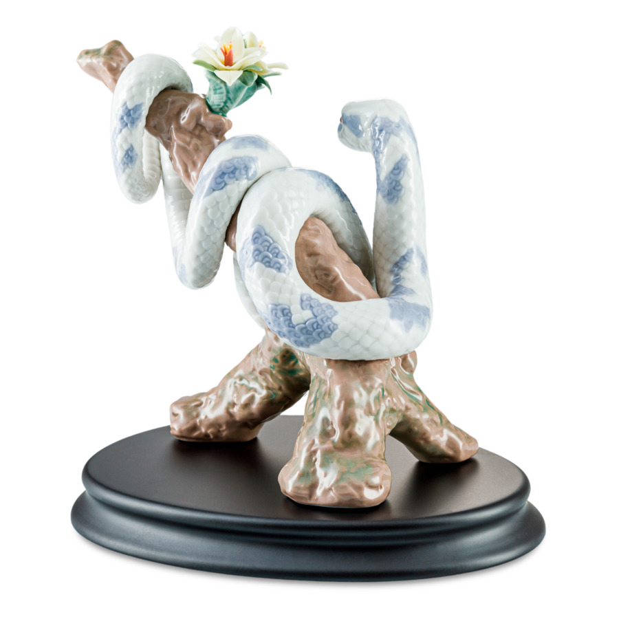 Фигурка Lladro Змея 18х19 см, фарфор, белая