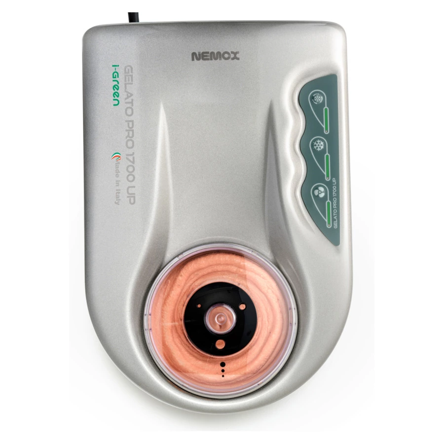 Мороженица Nemox Gelato Pro 1700 Up i-green 1,7 л, алюминий, серебристая