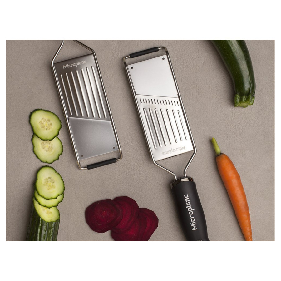 Слайсер для нарезки соломкой Microplane Gourmet 31 см, ручка soft touch, сталь, пластик, черный