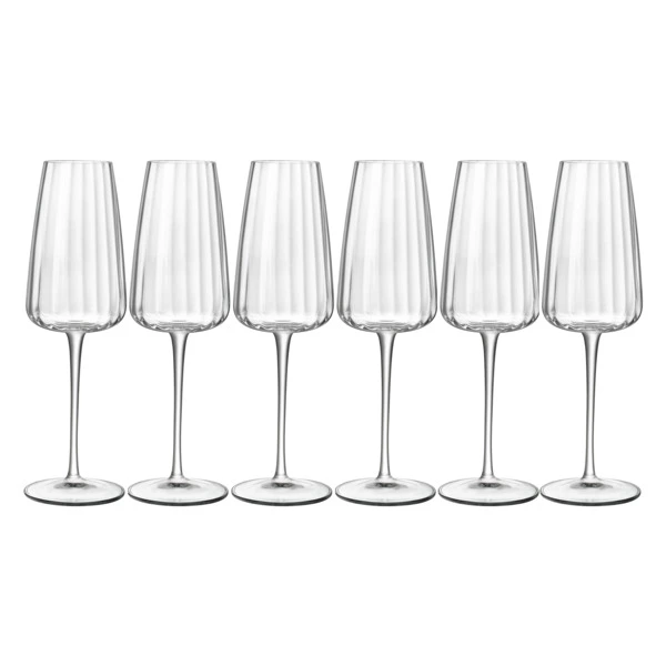 Набор фужеров для игристого вина Luigi Bormioli Вечеринка Просекко 210 мл, 6 шт, стекло хрустальное,