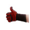 Перчатка-прихватка защитная EGER, жаропрочное арамидное волокно, черная