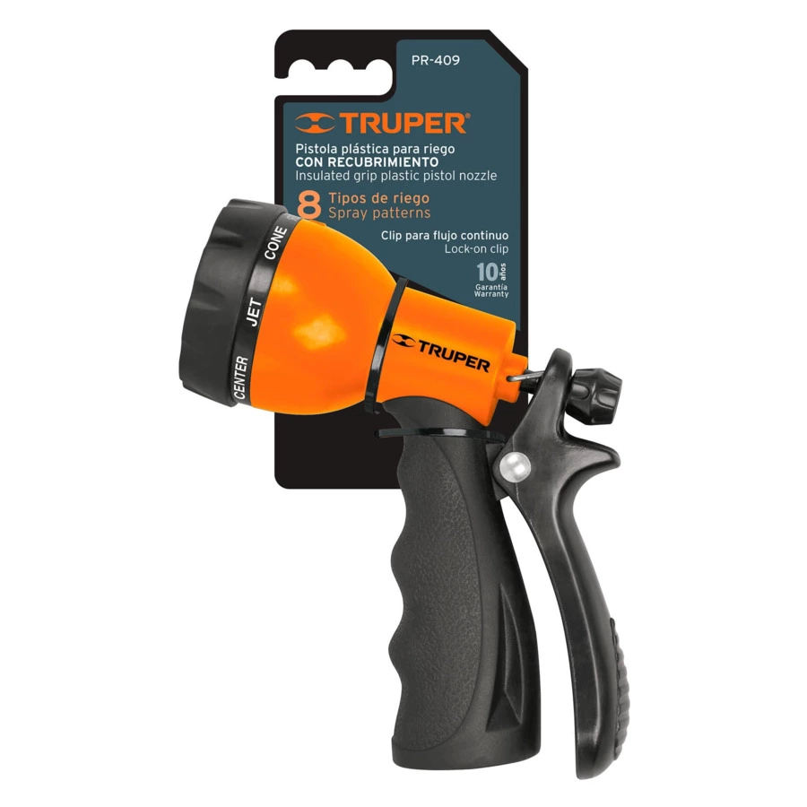 Распылитель садовый 3/4" с 9-ю режимами работы и коннектором  Truper, пластик,18482