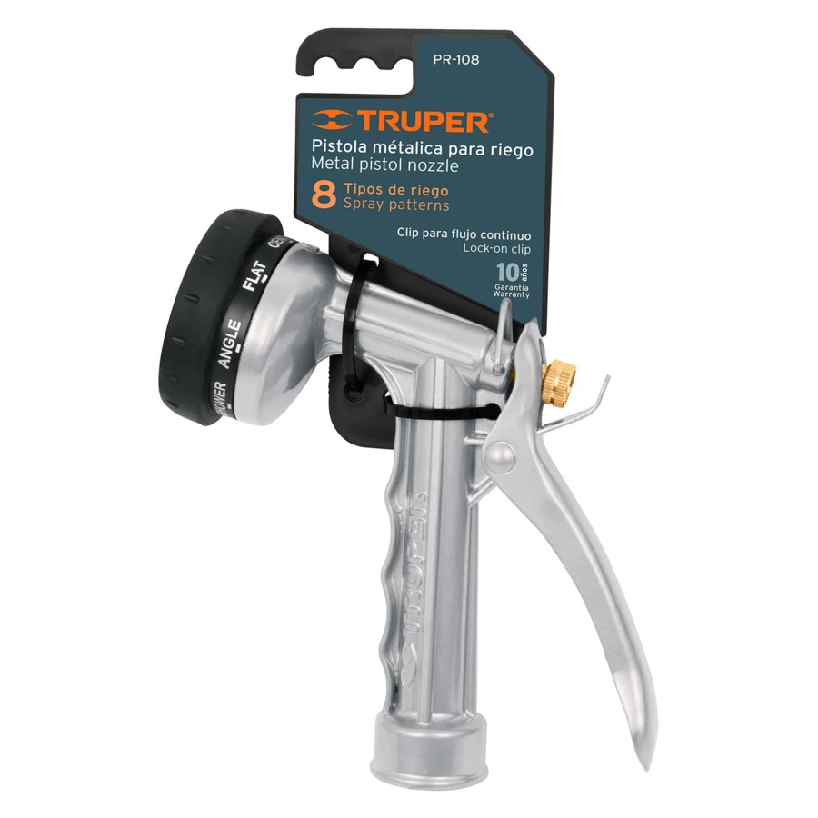 Распылитель садовый 3/4" с 8-ю режимами работы и коннектором  Truper, металл, 17481