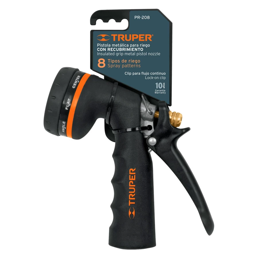 Распылитель садовый 3/4" с 8-ю режимами работы и коннектором  Truper, металл, 18477