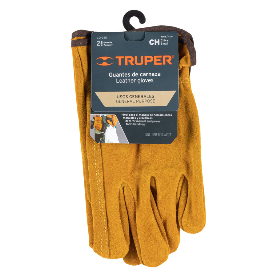 Перчатки защитные рабочие Truper, кожа натуральная