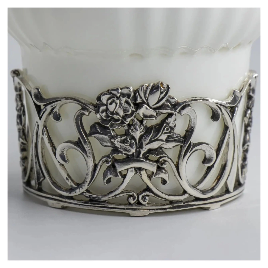 Чашка чайная с ложкой в футляре АргентА Ангел 155 мл 64,02 г, серебро 925