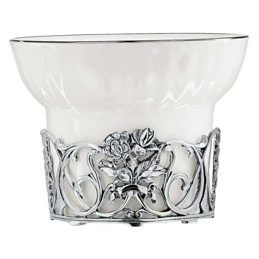 Чашка чайная с ложкой в футляре АргентА Ангел 155 мл 64,02 г, серебро 925