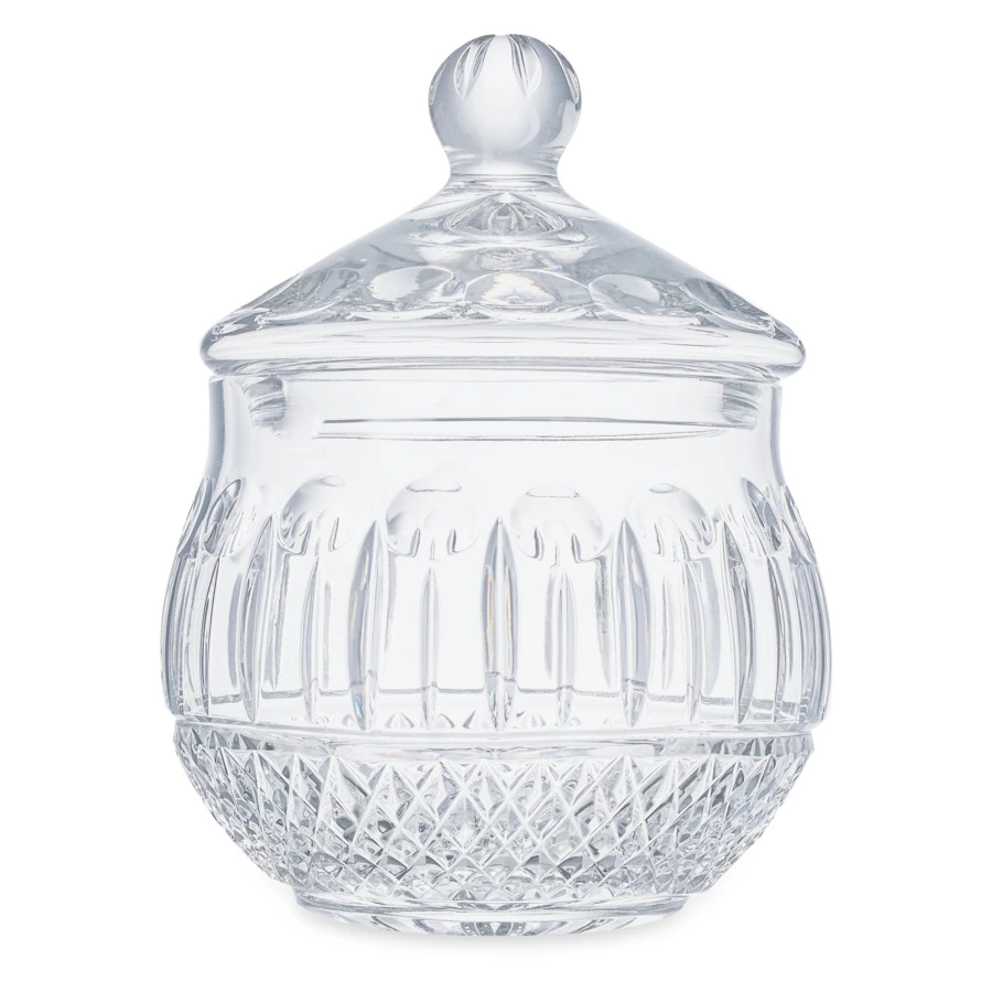 Конфетница с крышкой Decor de table Париж 17,5х23,5 см, хрусталь, прозрачная