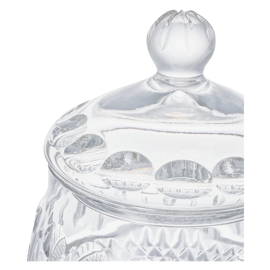 Конфетница с крышкой Decor de table Париж 17,5х23,5 см, хрусталь, прозрачная