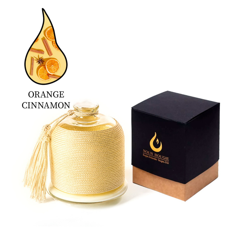 Свеча ароматическая Nour Bougie LE DOME SABRA Orange cinnamon 770 г