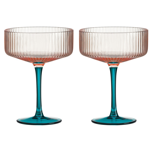 Набор бокалов для коктейля Pozzi Milano 1876 Modern Classic 250 мл, 2 шт, стекло хрустальное, п/к