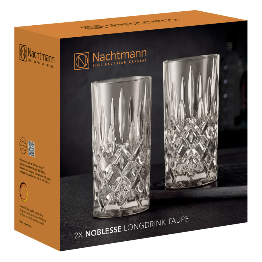 Набор стаканов для воды Nachtmann NOBLESSE COLORS 395 мл, 2 шт, стекло хрустальное, коричневый, п/к