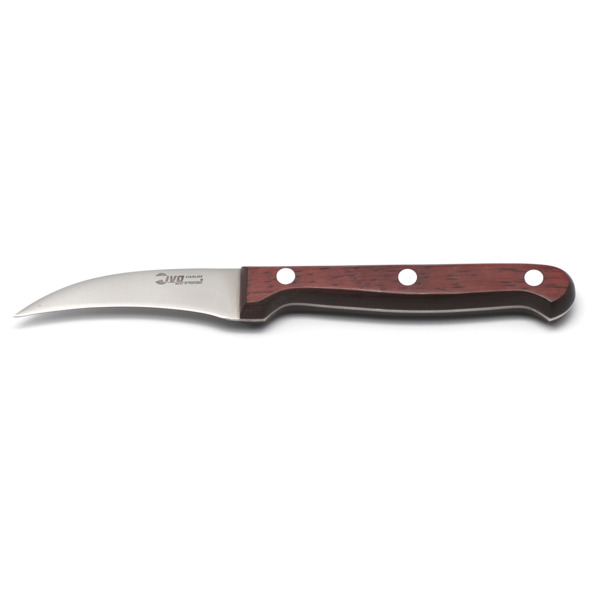 Нож для чистки с деревянной ручкой IVO Pakkawood 6 см, сталь нержавеющая