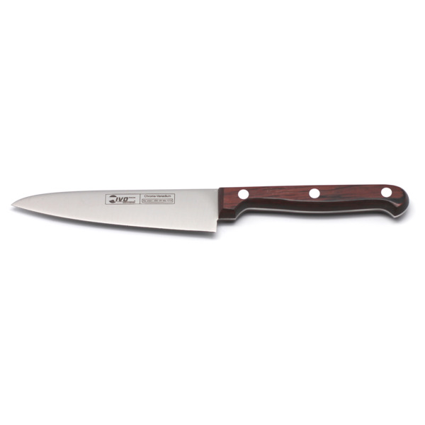 Нож для чистки с деревянной ручкой IVO Pakkawood 12 см, сталь нержавеющая