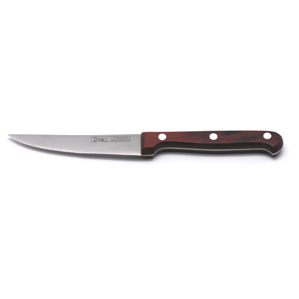 Нож для стейка с деревянной ручкой IVO Pakkawood 11,5 см, сталь нержавеющая