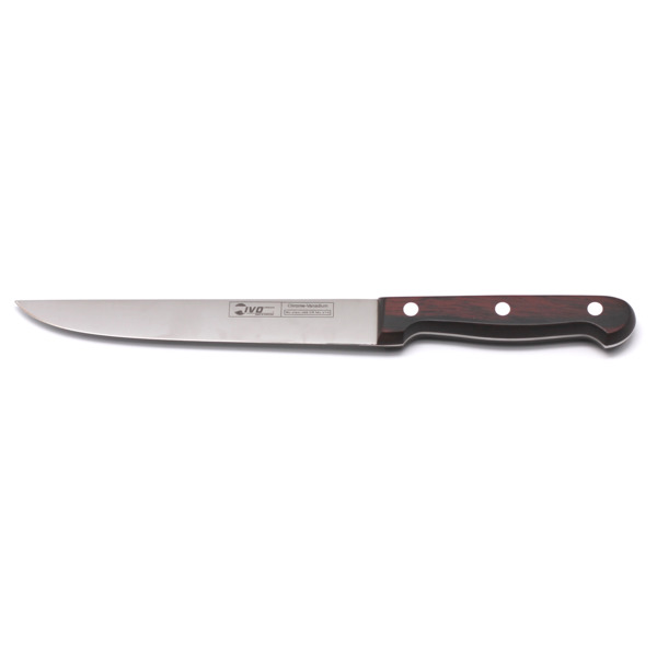 Нож для резки мяса с деревянной ручкой IVO Pakkawood 18 см, сталь нержавеющая