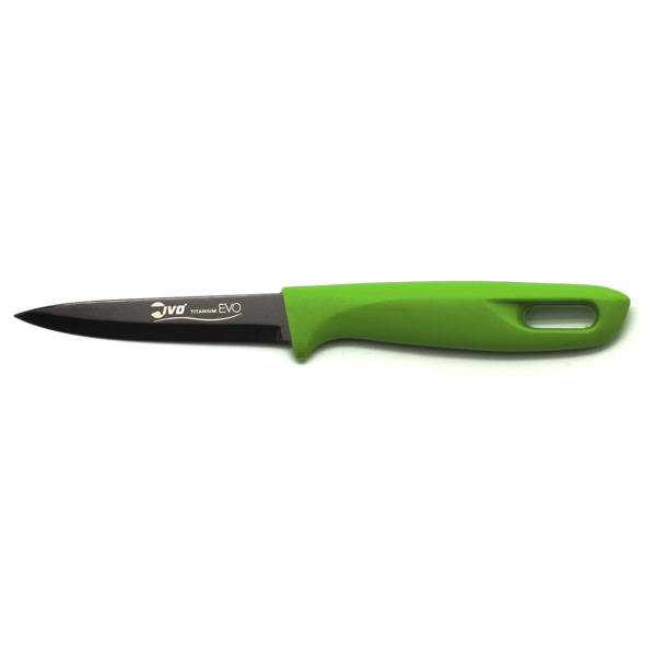 Нож овощной IVO Titanium EVO 6 см, сталь нержавеющая, зеленый