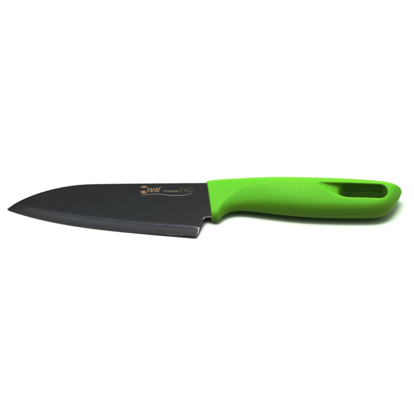 Нож Сантоку IVO Titanium EVO 12,5 см, сталь нержавеющая, зеленый