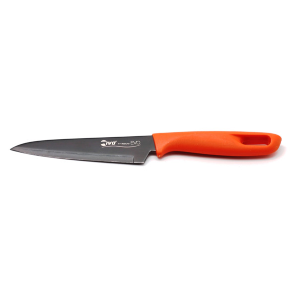 Нож овощной IVO Titanium EVO 12 см, сталь нержавеющая, оранжевый