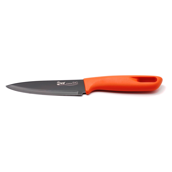 Нож овощной IVO Titanium EVO 13 см, сталь нержавеющая, оранжевый
