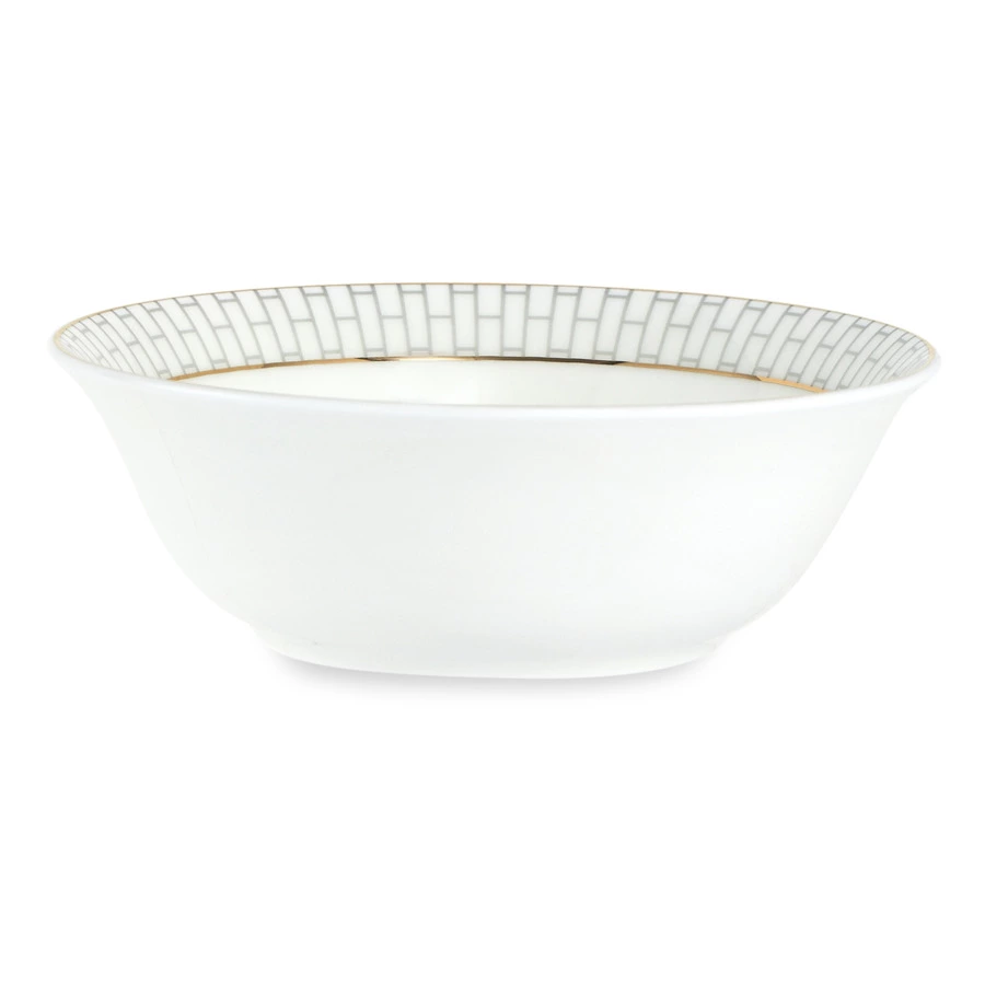 Салатник порционный ИФЗ Саламандра Грей Премиум 15 см 390 мл, фарфор костяной