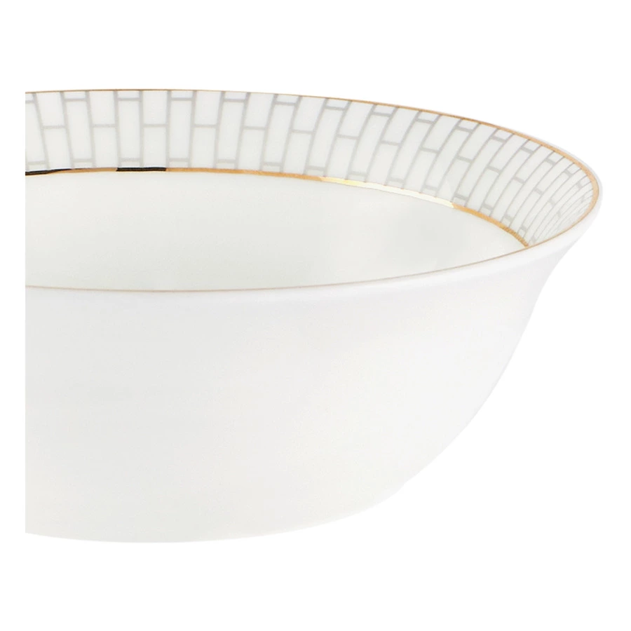 Салатник порционный ИФЗ Саламандра Грей Премиум 15 см 390 мл, фарфор костяной