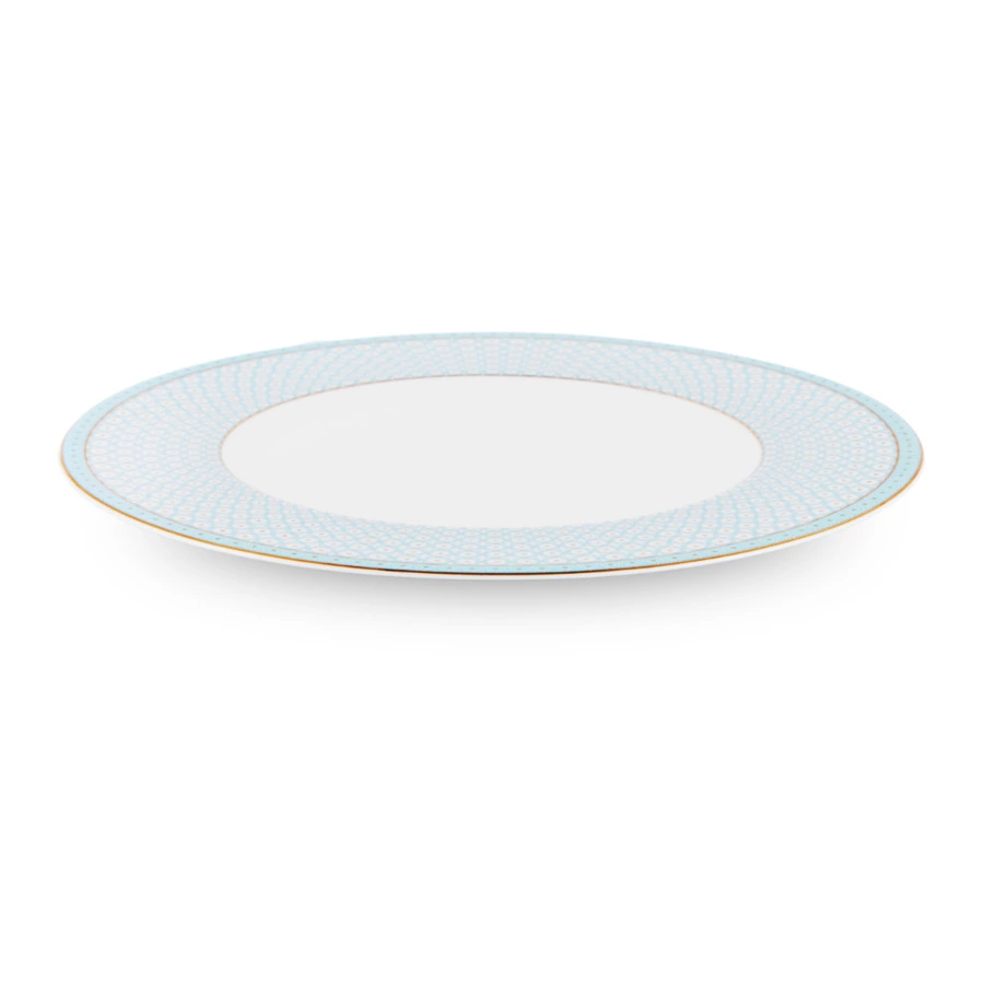 Тарелка обеденная Decor de table Бирюза 27 см, фарфор костяной