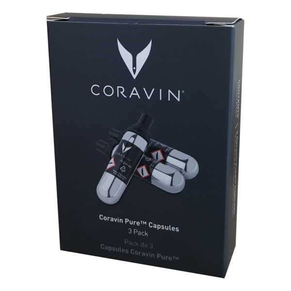 Капсулы с аргоном для системы подачи вина Coravin Argon 65, 3 шт