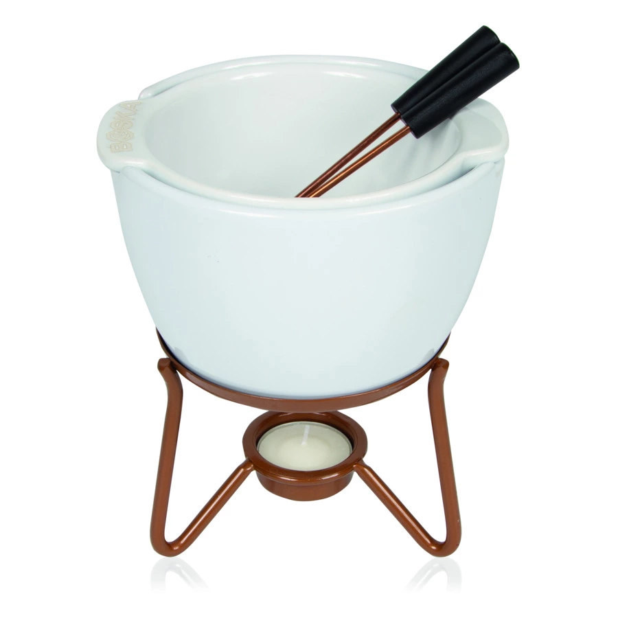 Набор для шоколадного фондю Boska Мэри 550мл, 2 вилки,16х15,5х21,5 см, керамика, сталь