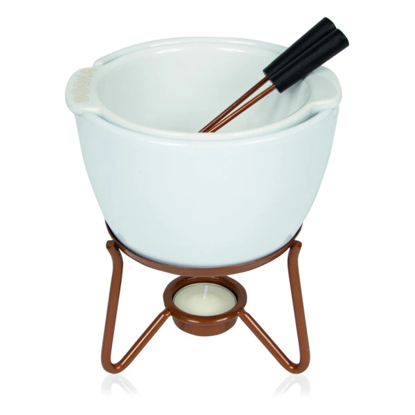 Набор для шоколадного фондю Boska Мэри 550мл, 2 вилки,16х15,5х21,5 см, керамика, сталь