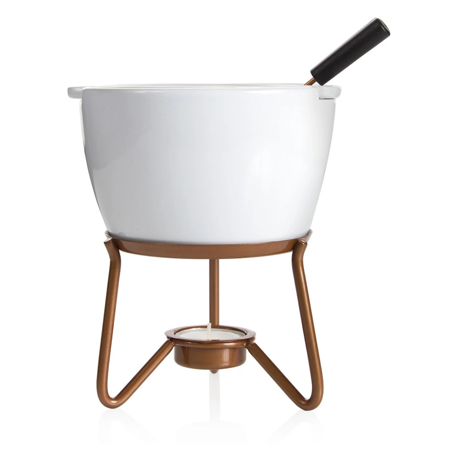 Набор для шоколадного фондю Boska Мэри 550мл, 2 вилки,16х15,5х21,5 см, керамика, сталь